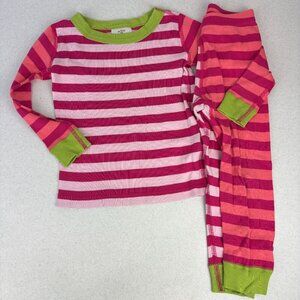 Hanna Andersson Pink Stripe Mixit Long John Pajamas 3